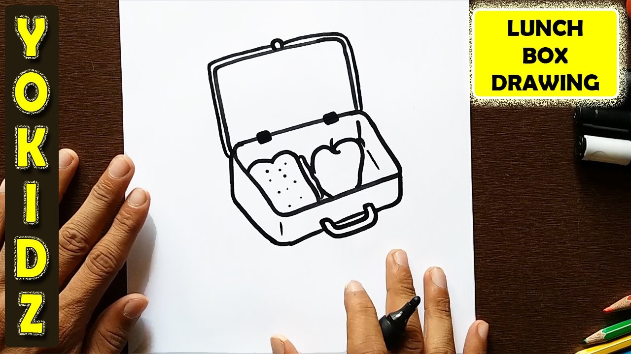 How to draw lunch box