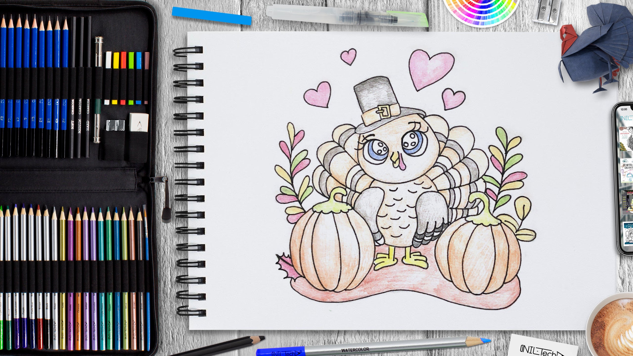 Thanksgiving turkey drawing nil tech