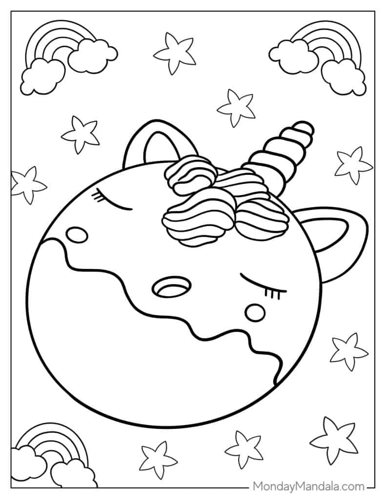 Unicorn coloring pages free pdf printables