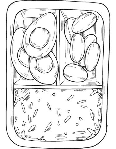 Lunch box coloring page free printable coloring pages
