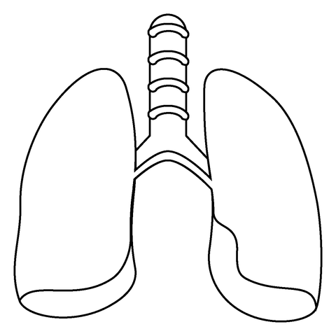 Lungs emoji coloring page free printable coloring pages
