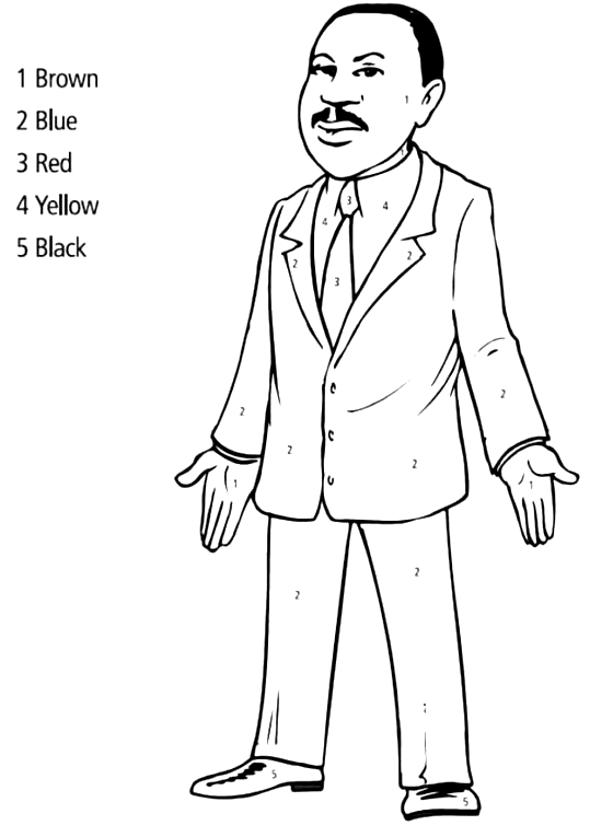 Martin luther king jr coloring pages printable for free download