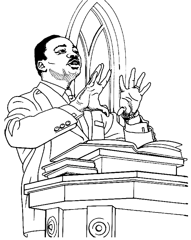 Martin luther king jr coloring pages printable for free download