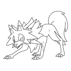 Lycanroc coloring pages for kids