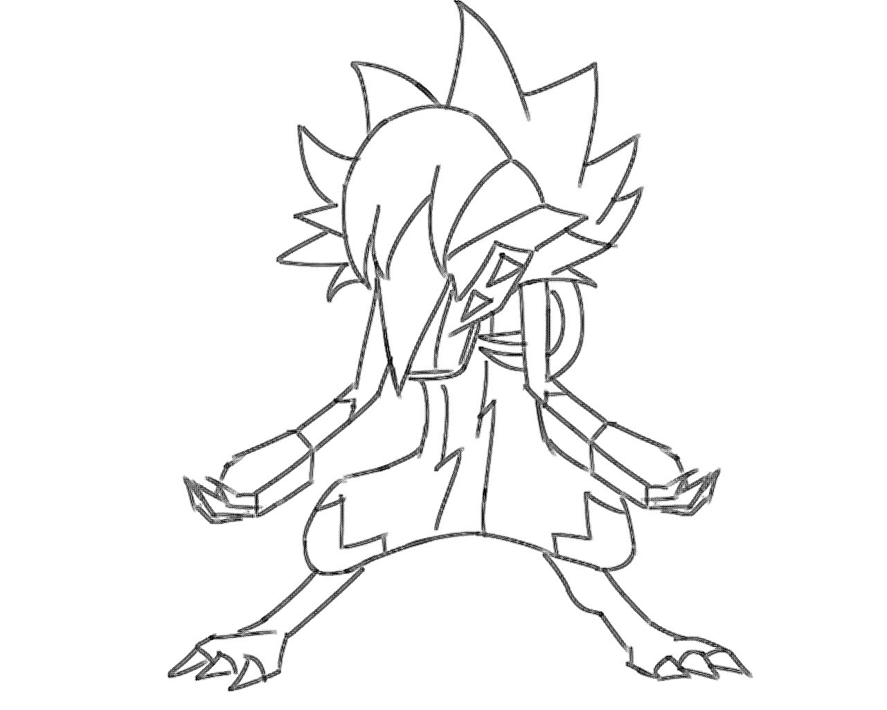 Ãµããã on x i draw my fav pokemon ultra lycanroc midnight form xd httpstcozgnjzgbndf x