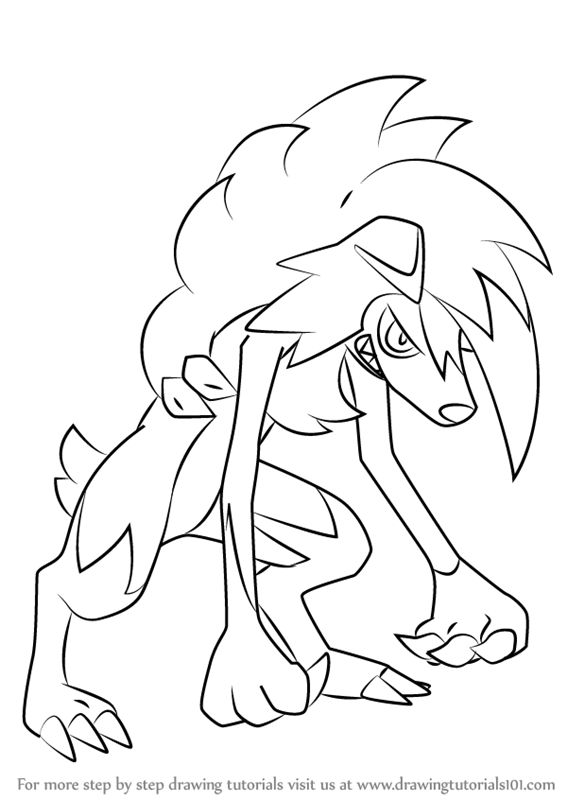 How to draw lycanroc