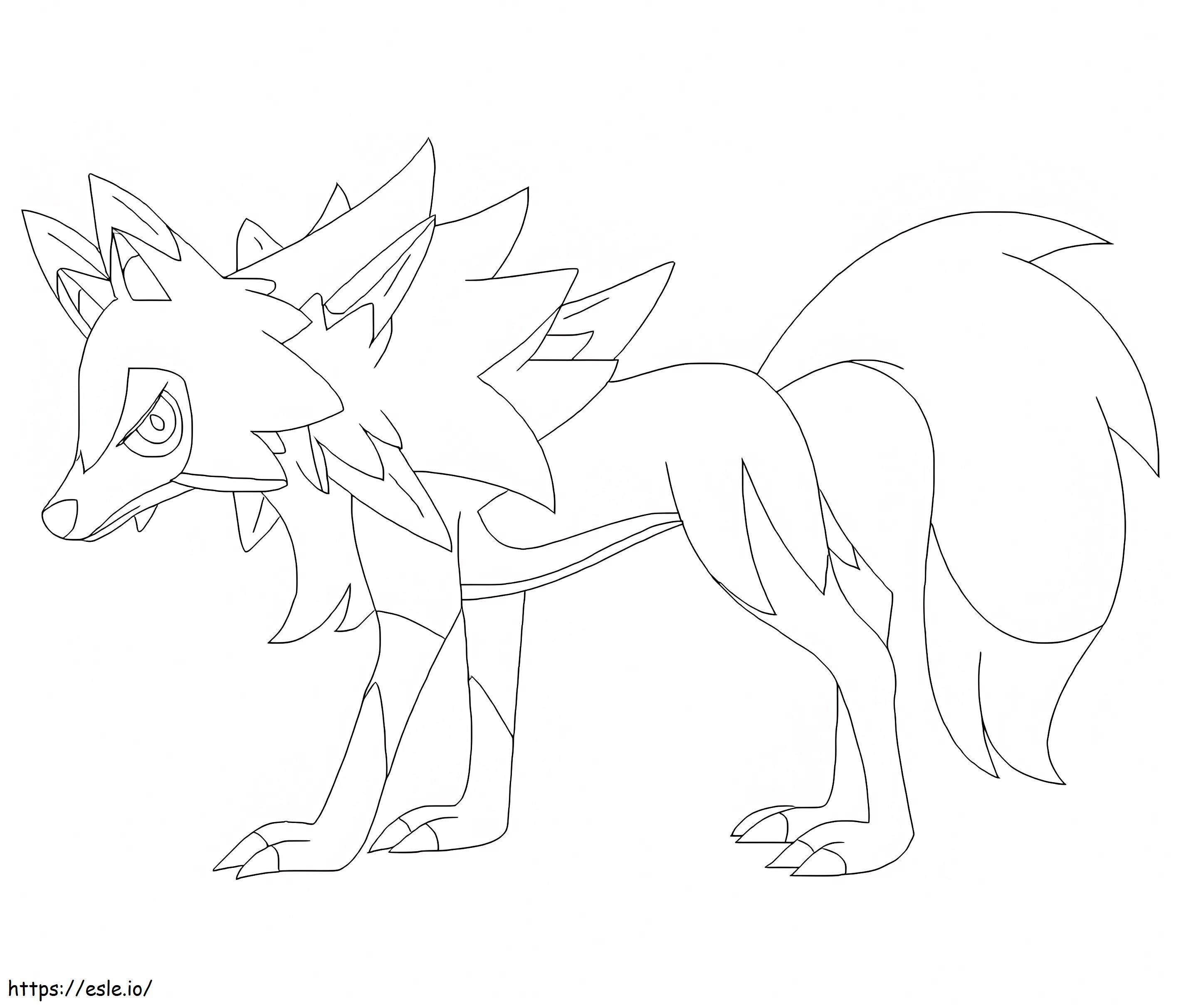 Lycanroc coloring page