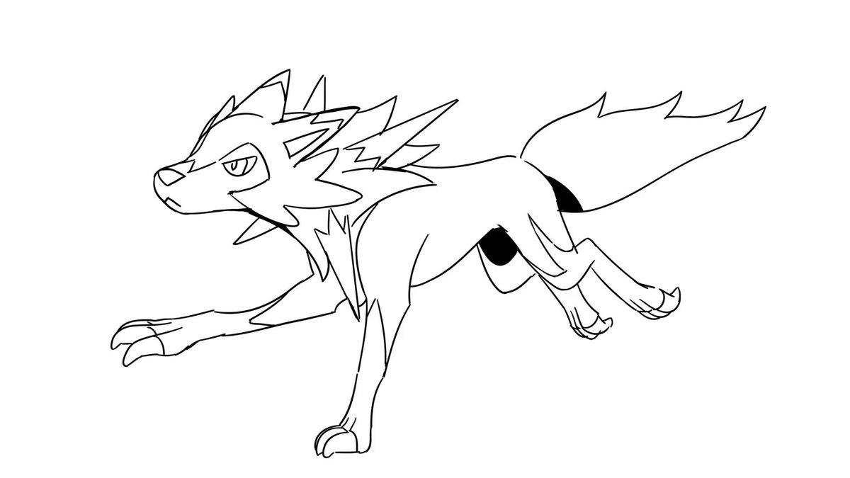 Artisminerva on x running lycanroc its been a while since ive done any quadruped animation wanted to do something simple might do more pokemon httpstcomyhhdkzzr x