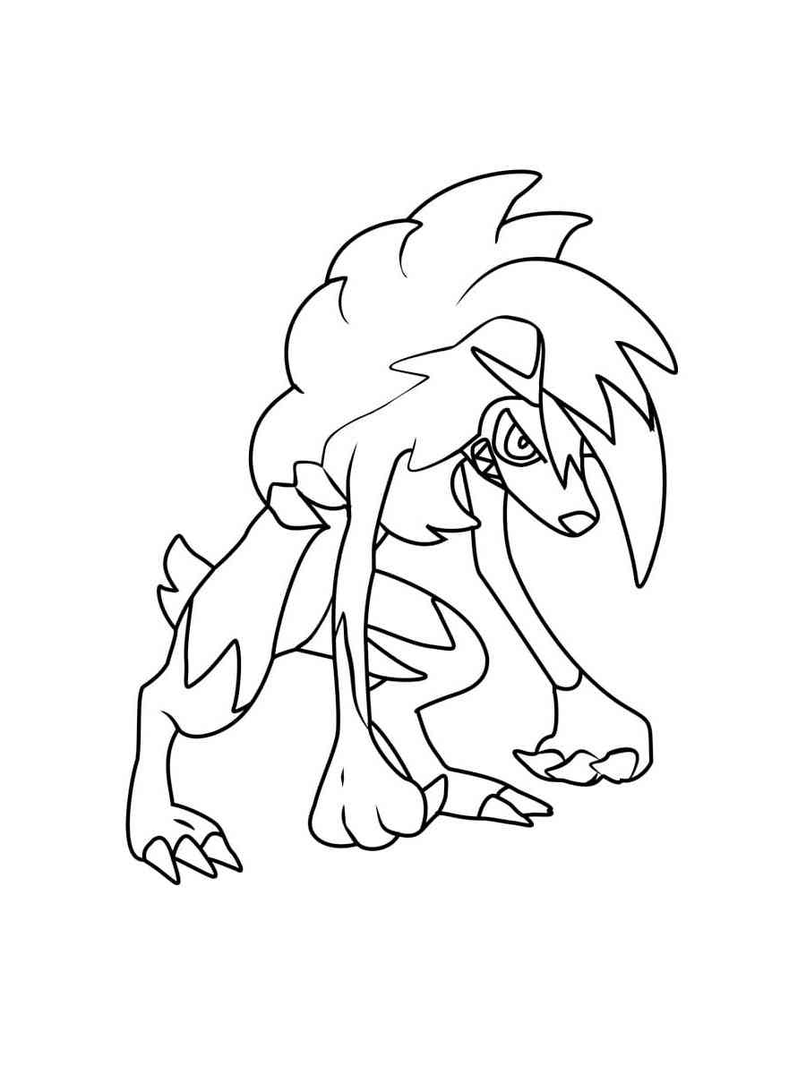 Lycanroc pokemon coloring pages