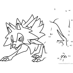 Lycanroc connect the dots printable worksheets