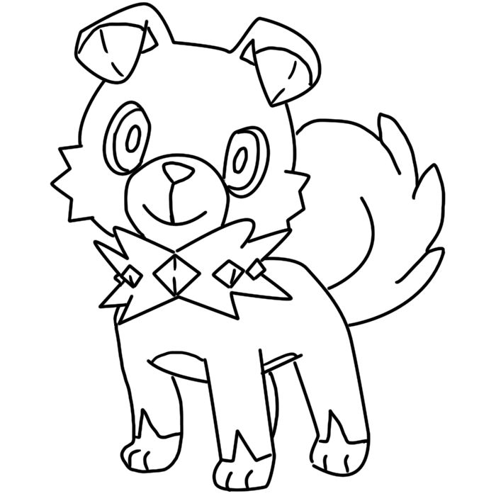 Rockruff coloring page by bellatrixie
