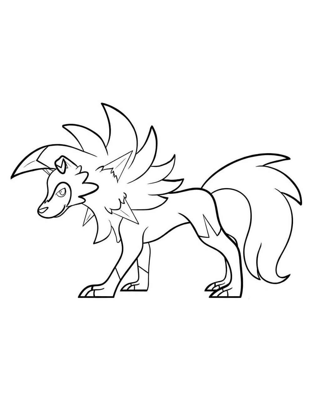 Lycanroc pokemon coloring pages