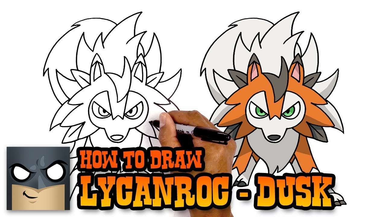 How to draw lycanroc dusk for pokeon