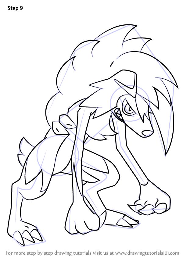 Learn how to draw lycanroc
