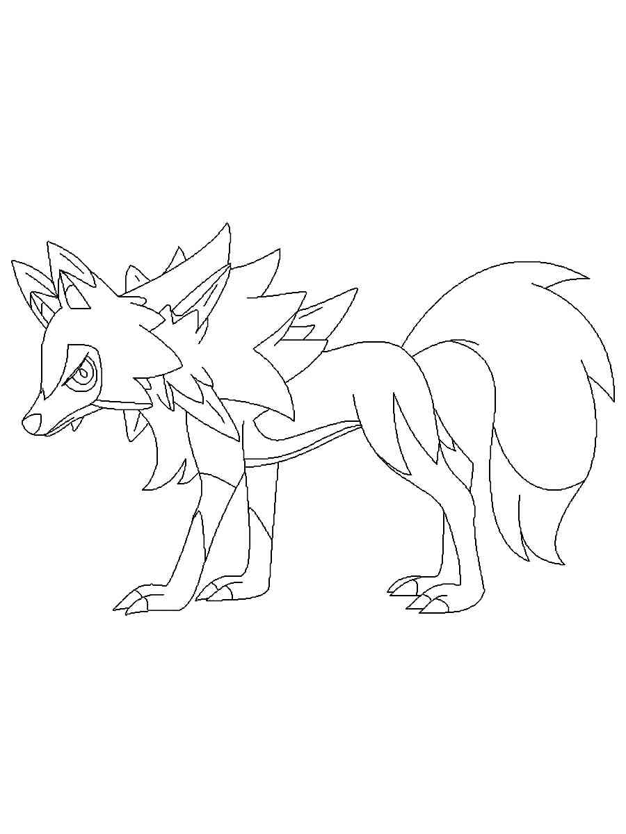 Lycanroc pokemon coloring pages