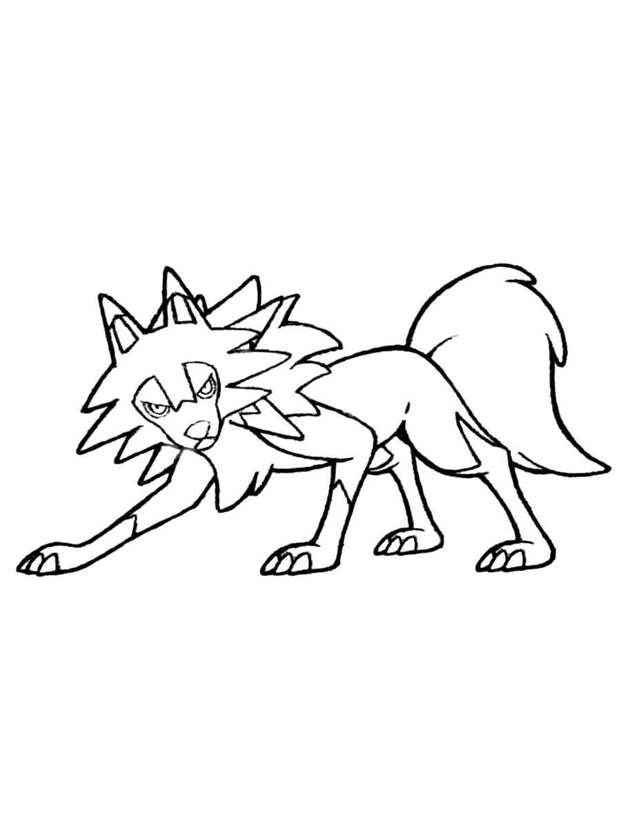 Lycanroc pokemon coloring pages