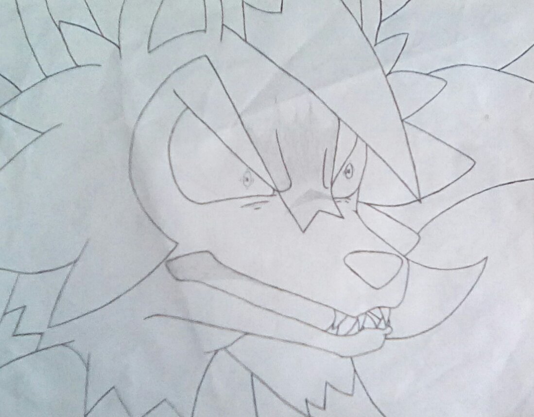 Gohan lycanroc old fanmade sketch by god
