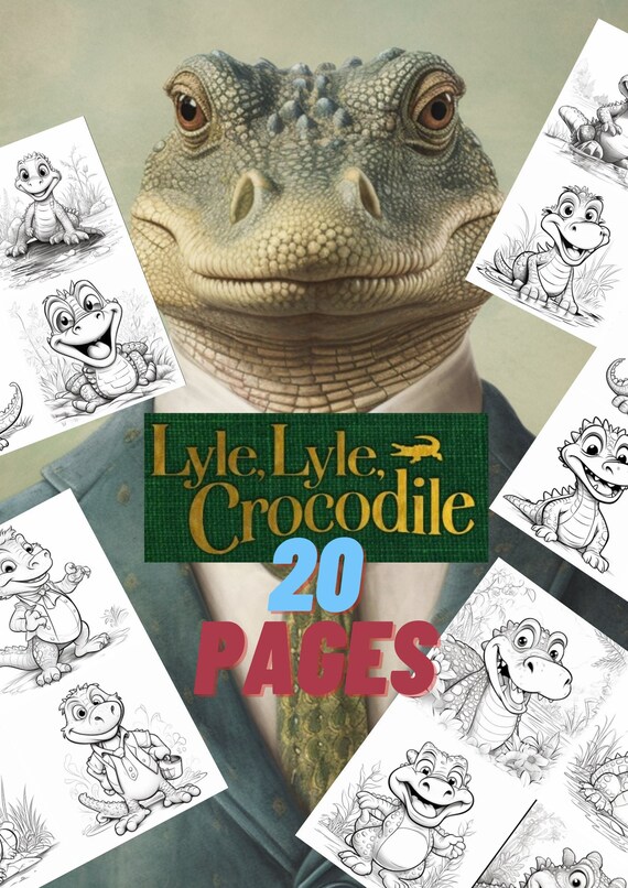Lyle lyle crocodile coloring pages printable coloring book coloring pages for kids printable digital coloring digital download