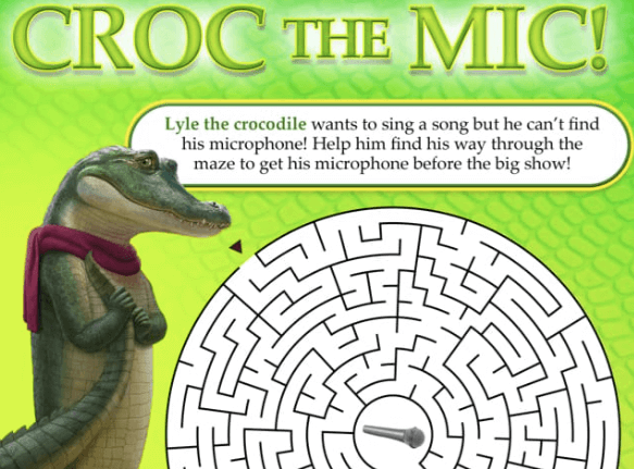 Free printable activity sheets to celebrate release of lyle lyle crocodile in theaters now