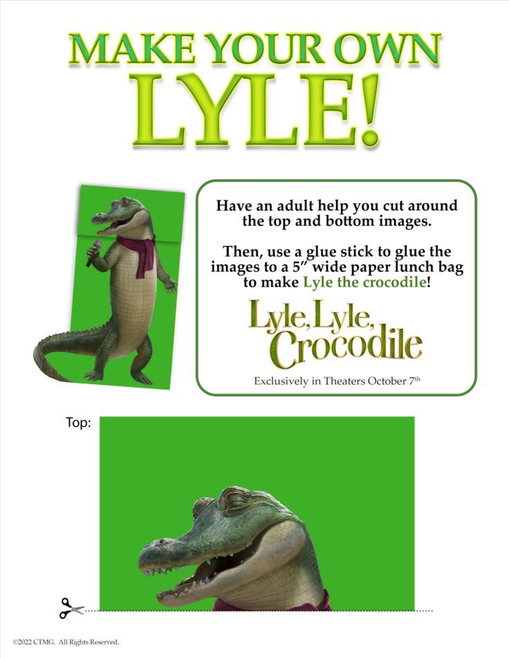 Lyle lyle crocodile â paper bag puppet paper lunch bags paper bag puppets crocodile