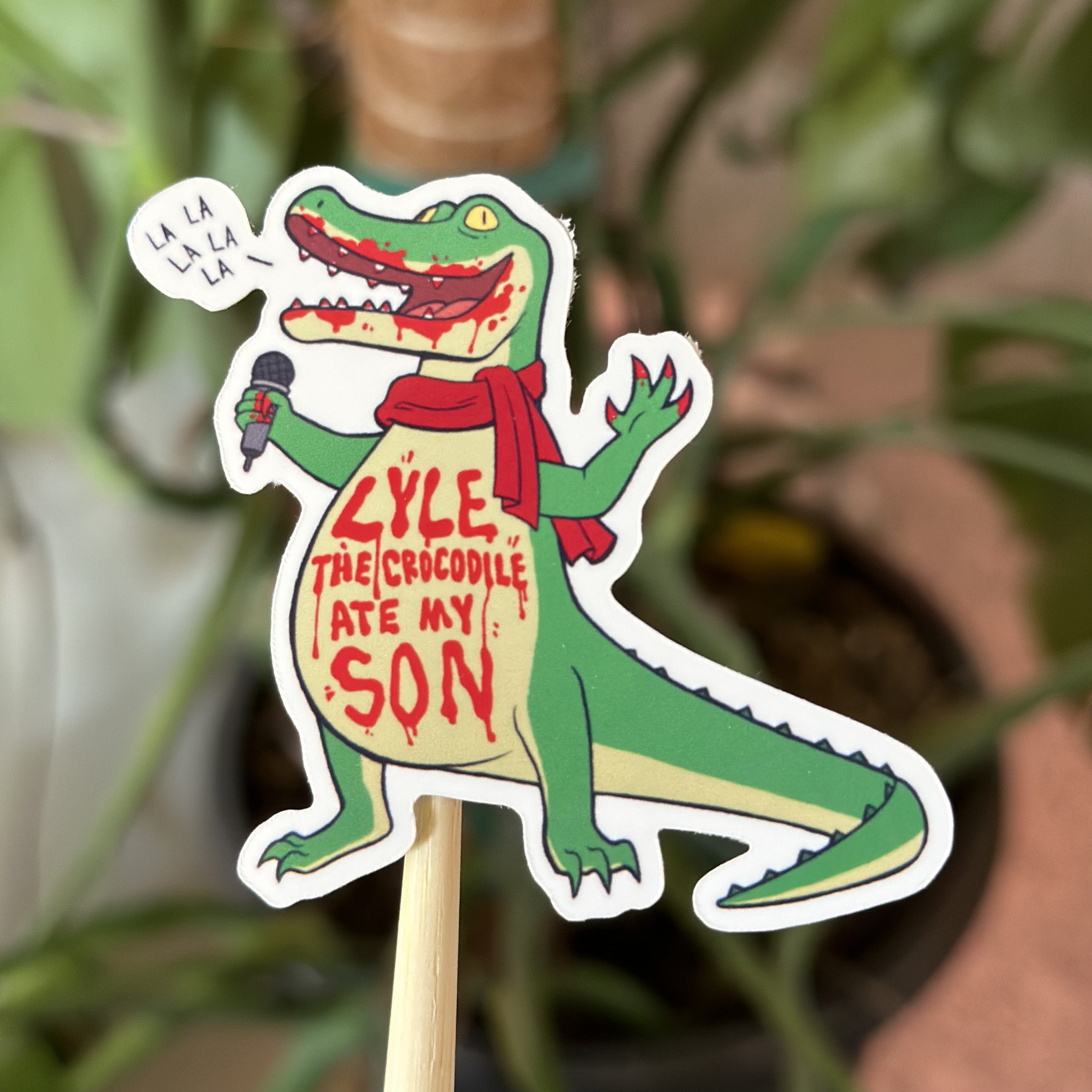Lyle lyle crocodile ate my son waterproof stickerdecal queer owned shop