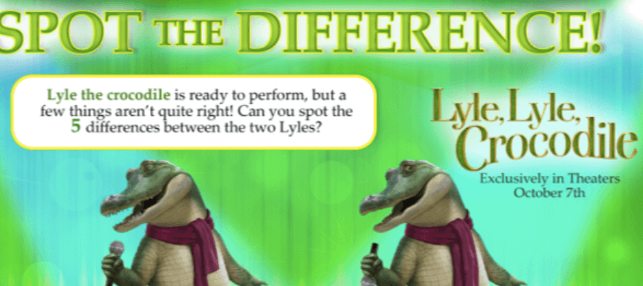 Free printable activity sheets to celebrate release of lyle lyle crocodile in theaters now