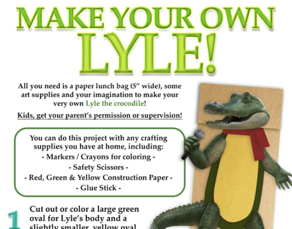 Free printable activity sheets to celebrate release of lyle lyle crocodile in theaters now