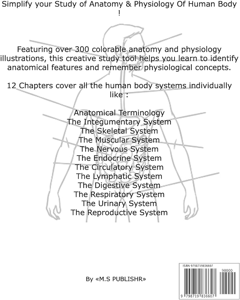 Plete anatomy and physiology coloring workbook a plete study guide french edition publisher ms books