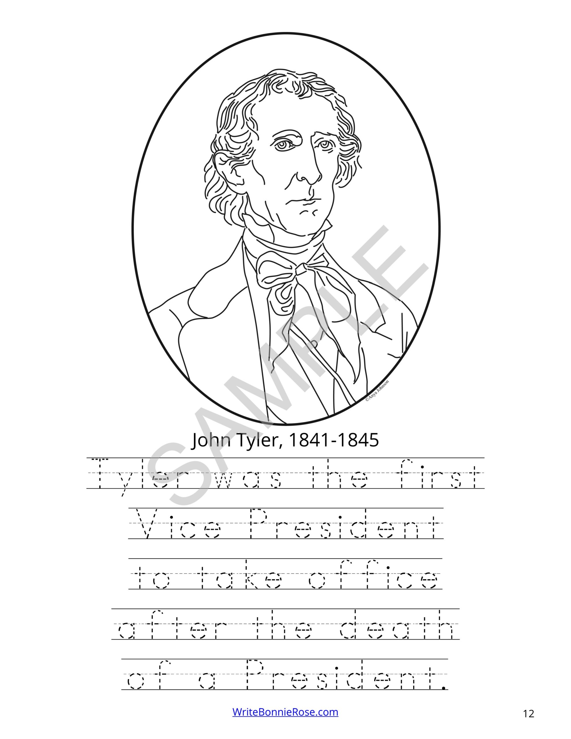Us presidents coloring book