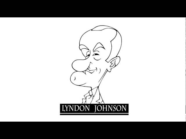 How to draw lyndon b johnson