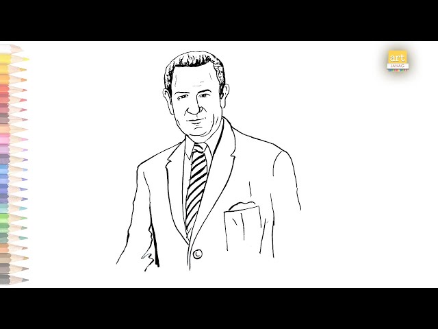 Lyndon b johnson drawing how to draw lyndon b johnson drawing step by step