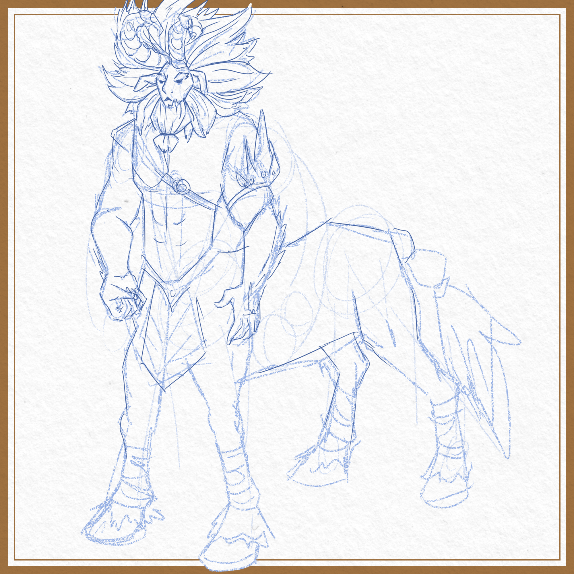 Sketch of a lynel i did rbreathofthewild