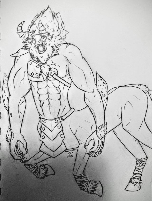 I uh wanted to draw a lynel so here it is rbreathofthewild