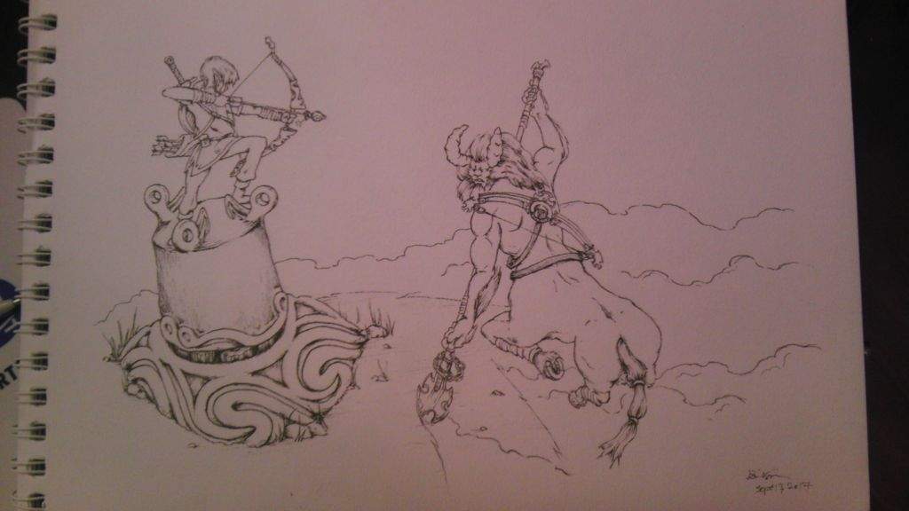 Link vs lynel drawing zelda amino