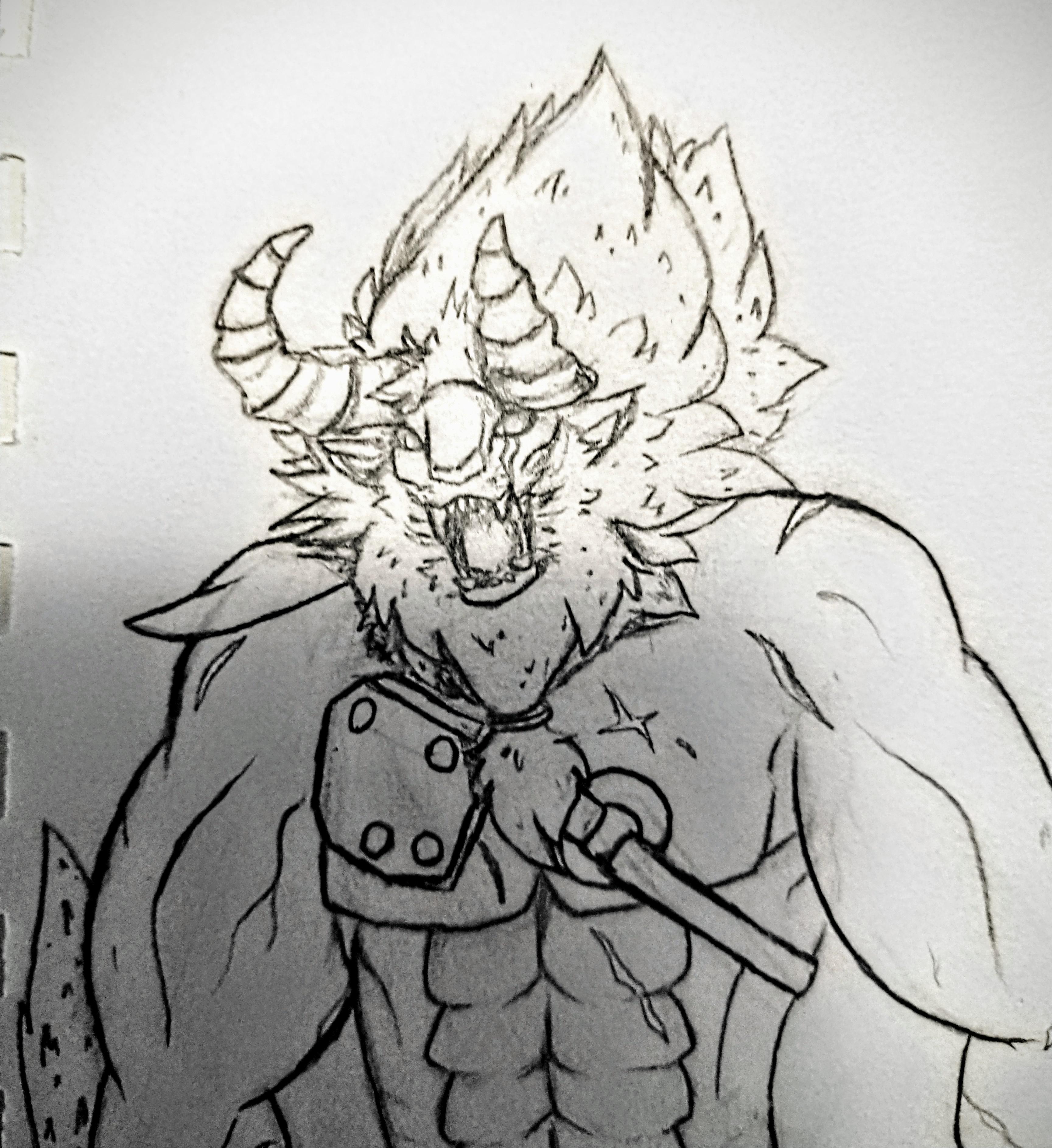 I uh wanted to draw a lynel so here it is rbreathofthewild