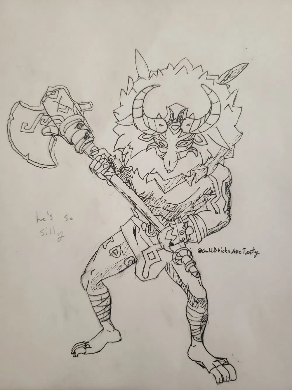 Inktober day beast as well as some unrelated oc doodles genshin impact