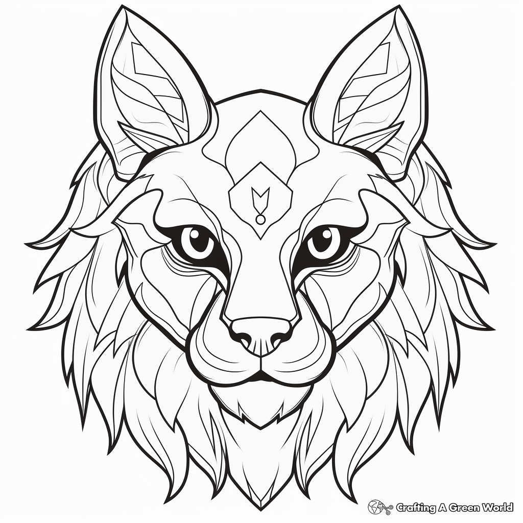 Cat face coloring pages