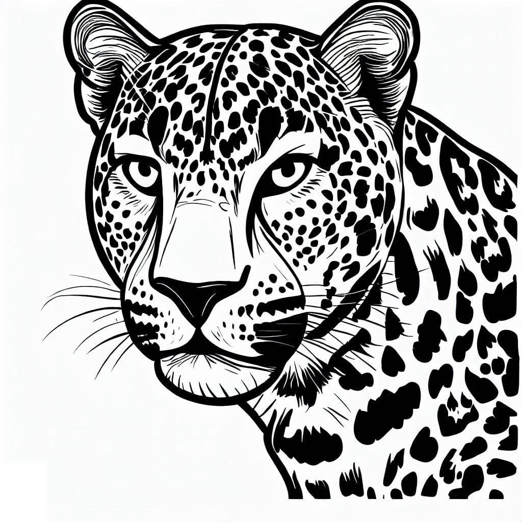 Leopard coloring pages