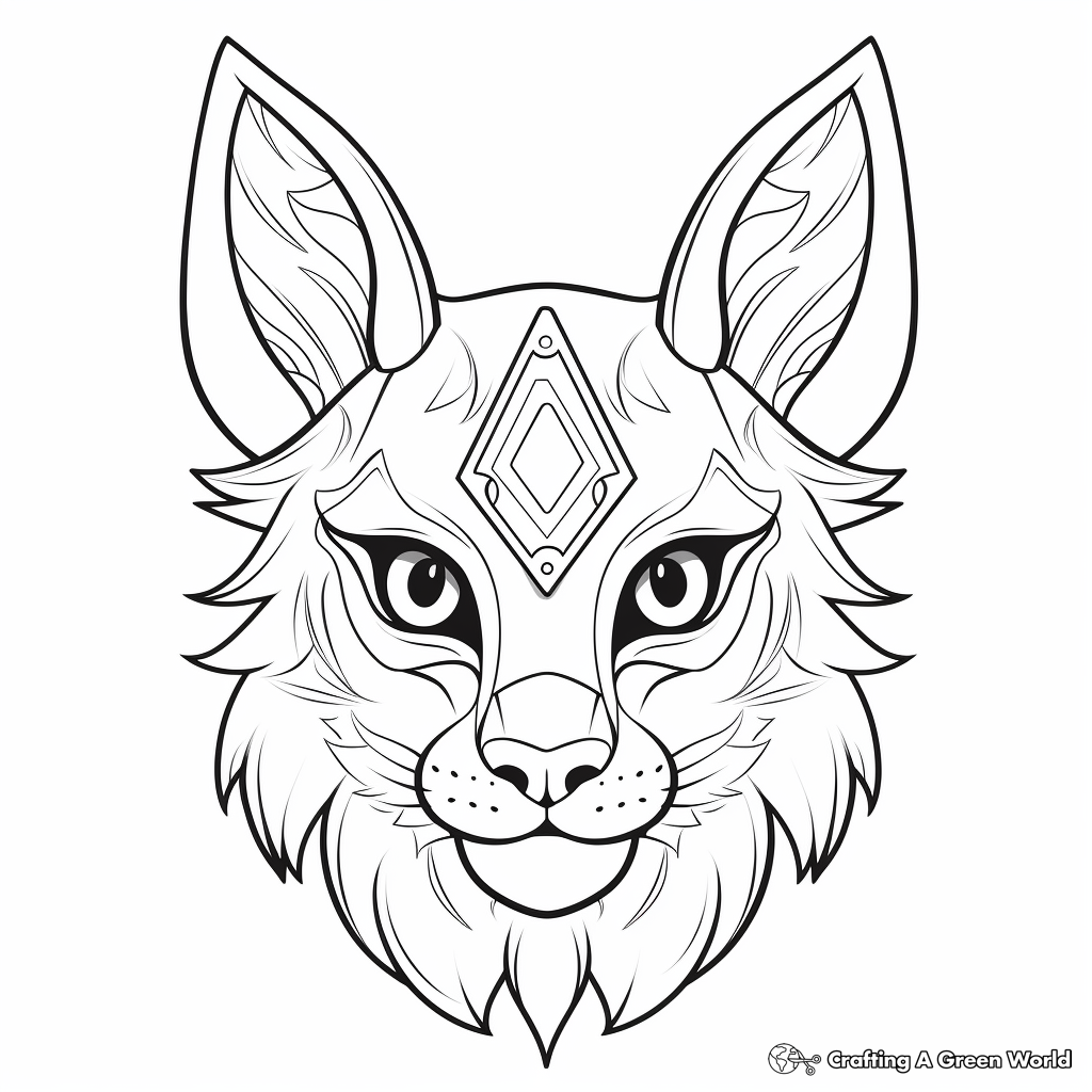 Cat face coloring pages