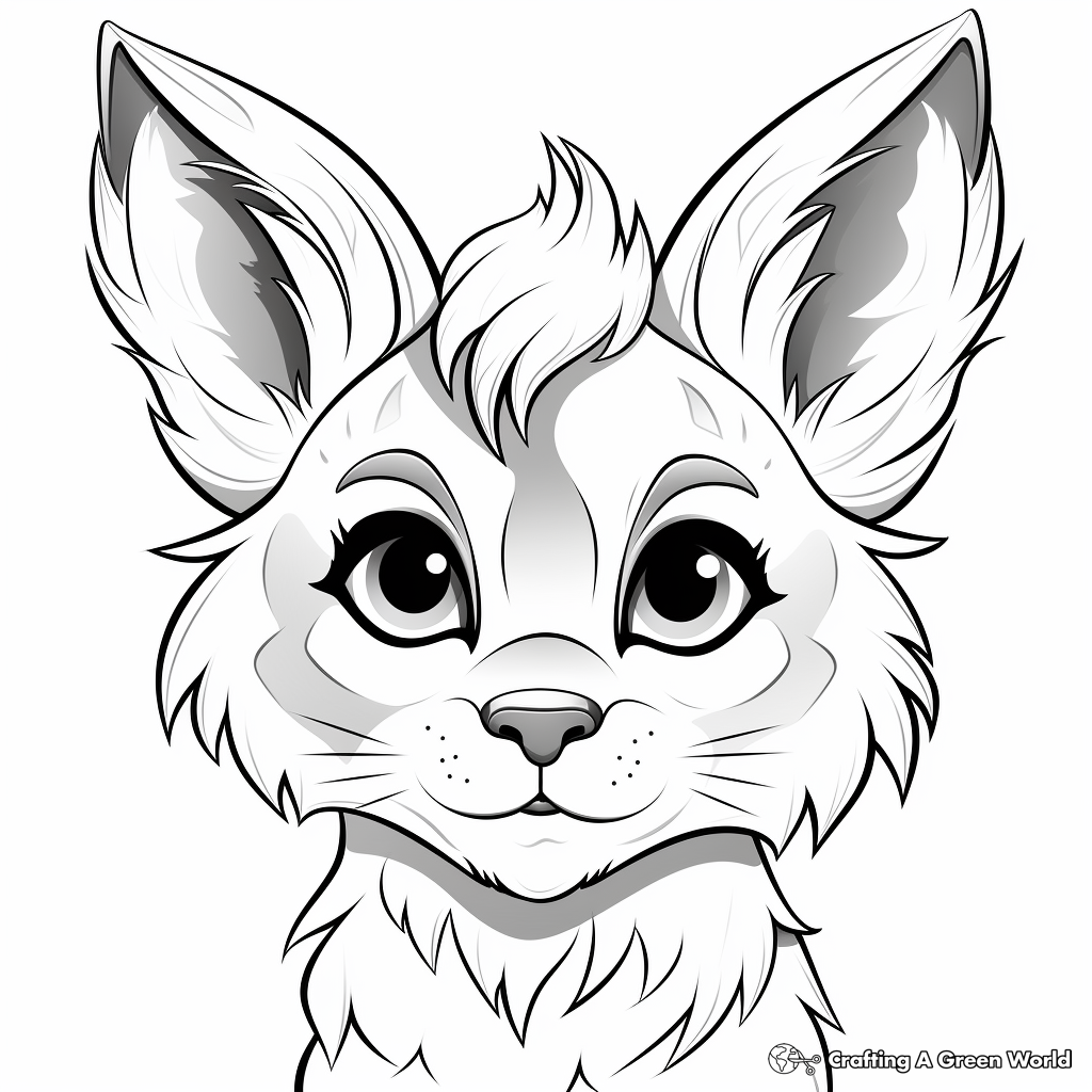 Cat face coloring pages