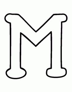 Letter m coloring pages for kids moldes de letras letras maiãºsculas e minãºsculas molde de letras grandes