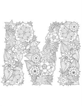 Nice coloring page m on kids