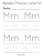 Letter m coloring pages