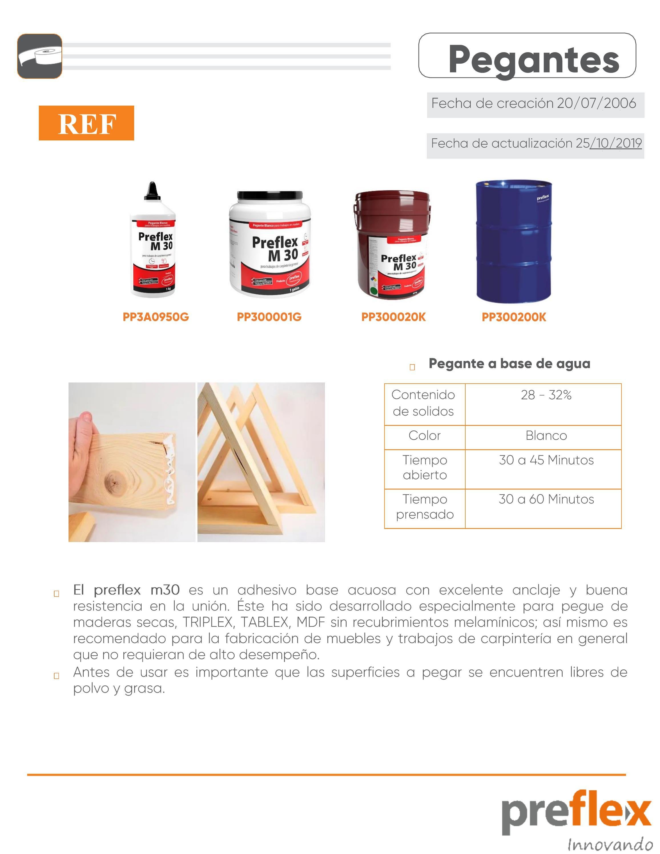 Ficha tãcnica preflex m by madecentro colombia