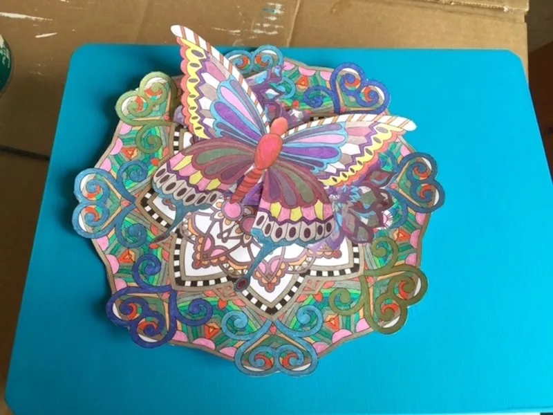 How to decorate a box with adult color pages