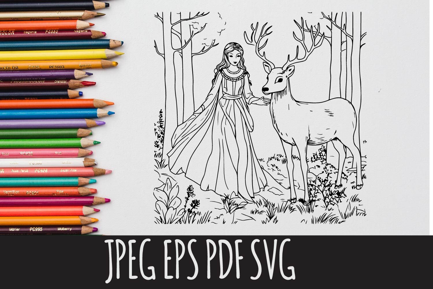 Princess colouring pages designs by veronika m