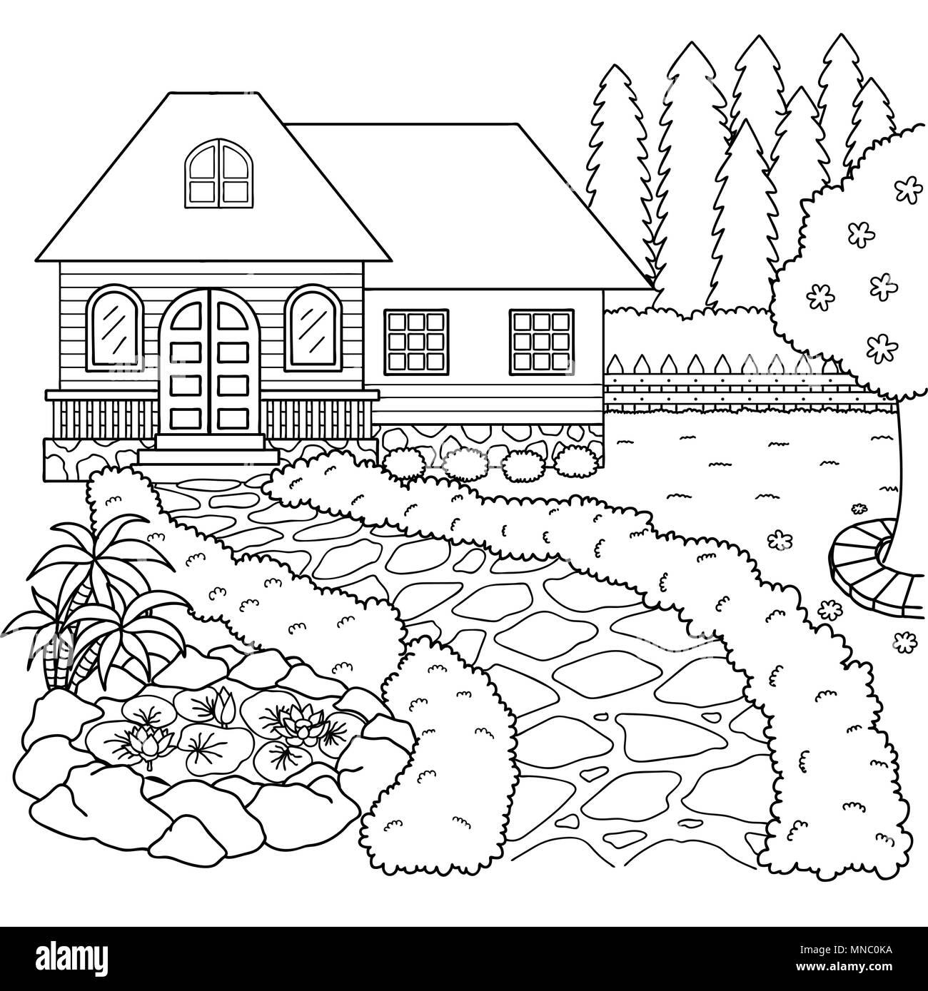 Oak garden door stock vector images