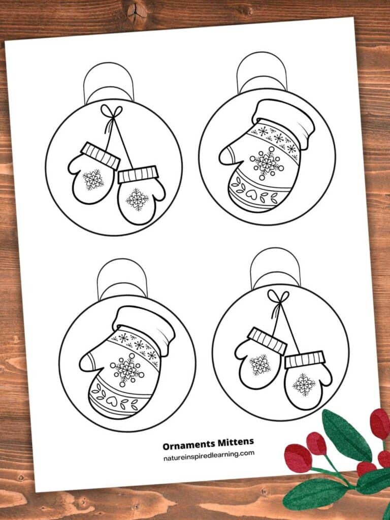 Free printable christmas ornament coloring pages