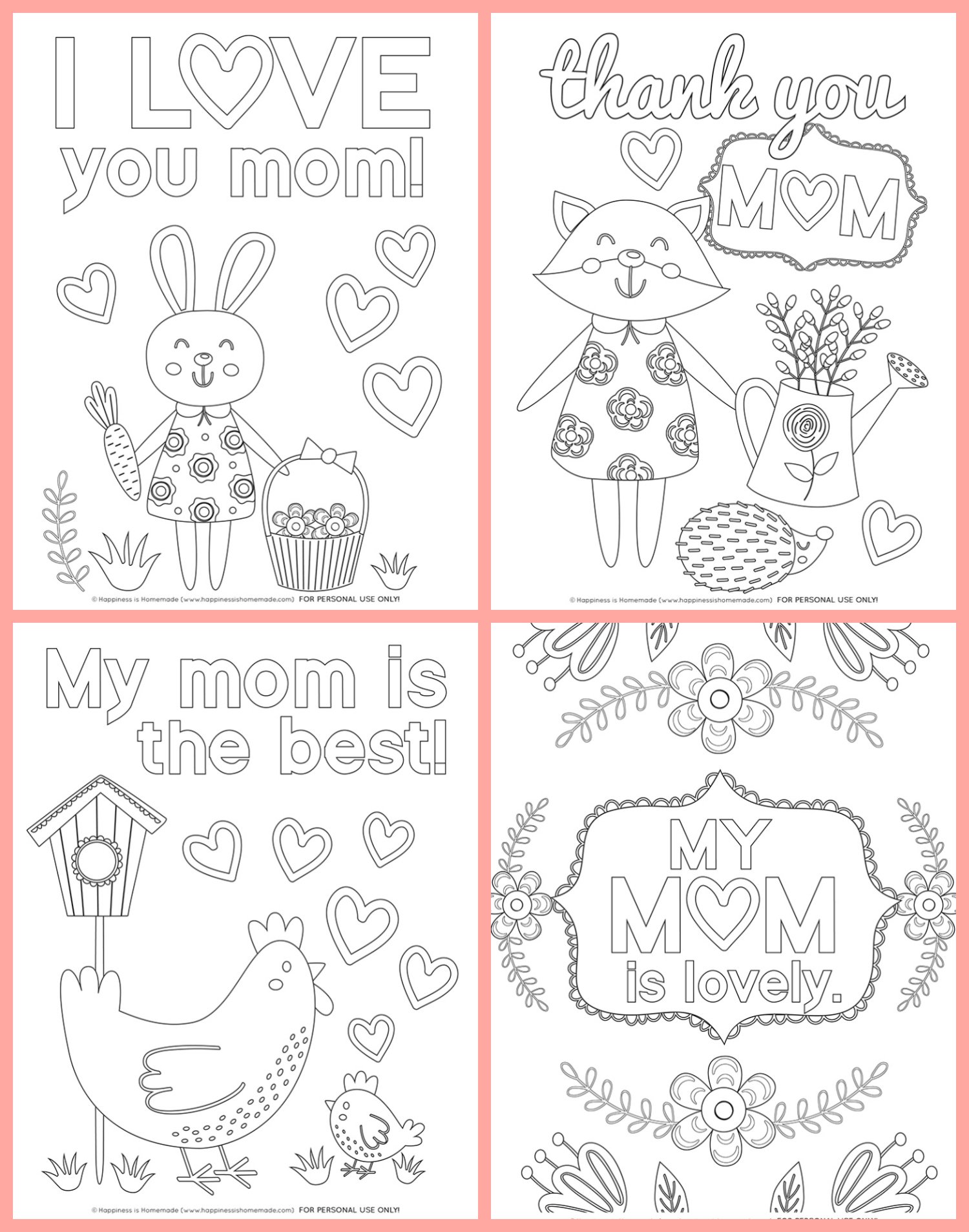 Heidi kundin on x free printable mothers day coloring pages