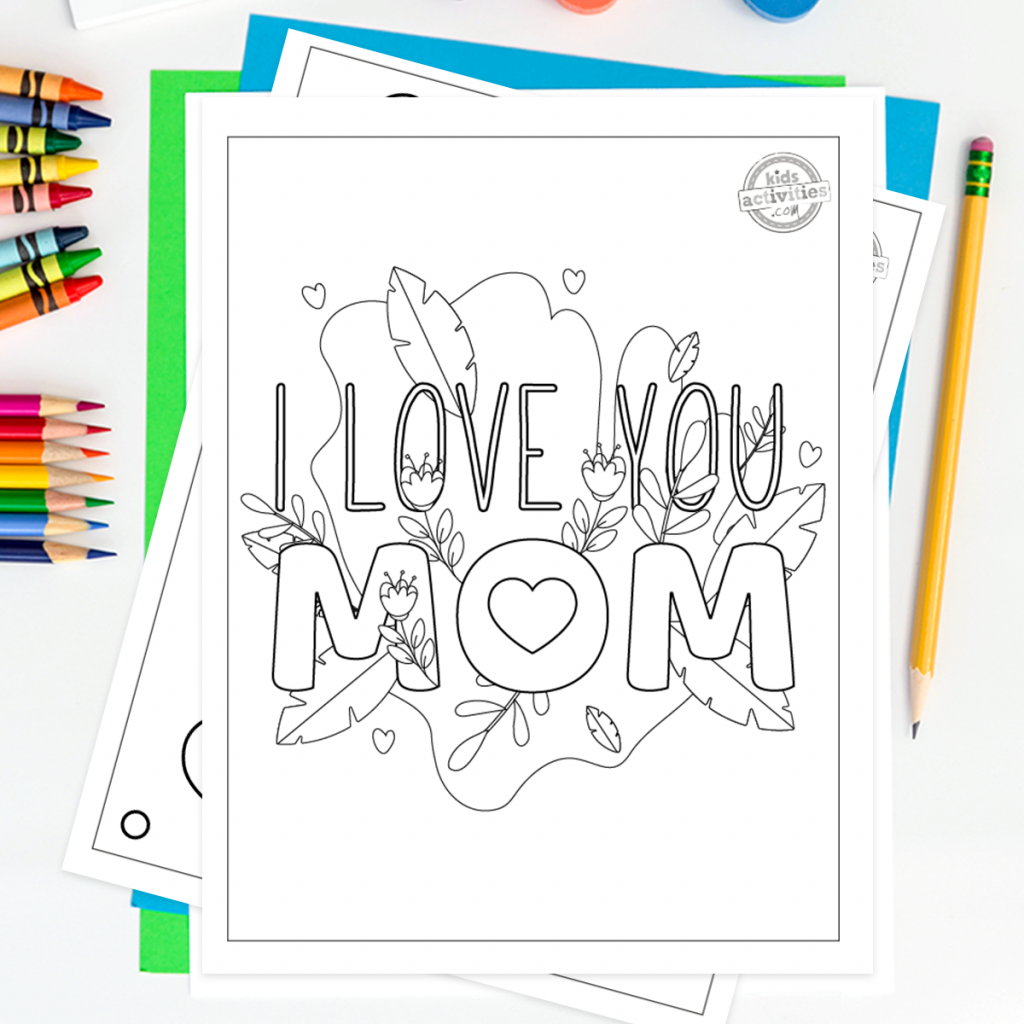 Oh so sweet i love you mom coloring pages for kids kids activities blog